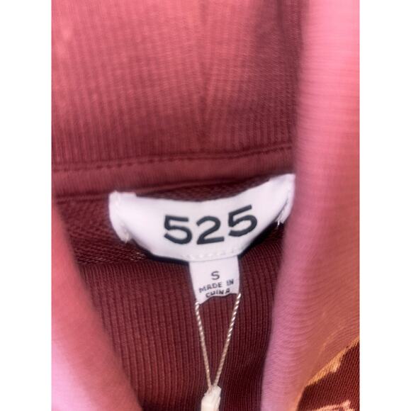 100% Cotton Wildberry Tie-dyed Cropped Cowl Neck Sweatshirt - Picture 3 of 9